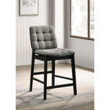  Coaster Furniture Redbridge 193969BLK Set of 2 Velvet Upholstered Counter Chair - Grey/Black IMAGE 2
