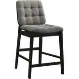  Coaster Furniture Redbridge 193969BLK Set of 2 Velvet Upholstered Counter Chair - Grey/Black IMAGE 3