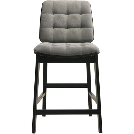  Coaster Furniture Redbridge 193969BLK Set of 2 Velvet Upholstered Counter Chair - Grey/Black IMAGE 4