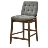  Coaster Furniture Redbridge 193969WAL Set of 2 Velvet Upholstered Counter Chair - Grey/Walnut IMAGE 8