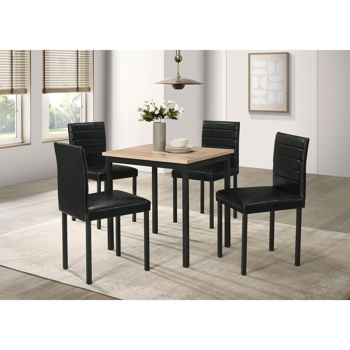  Coaster Furniture Garza 193980 Space Saving Rectangular Dining Table - Greige Oak IMAGE 8