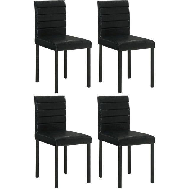  Coaster Furniture Garza 193982 Set of 4 Upholstered Dining Side Chair - Black IMAGE 1