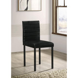  Coaster Furniture Garza 193982 Set of 4 Upholstered Dining Side Chair - Black IMAGE 2