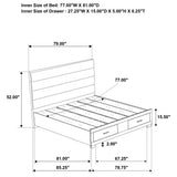  Coaster Furniture Felicity 203510KE Eastern King Storage Bed - White High Gloss IMAGE 8