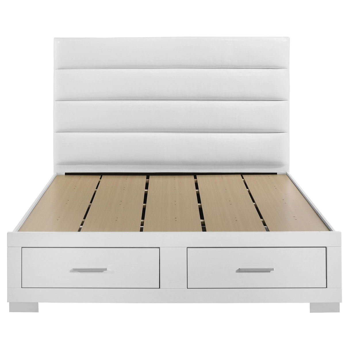  Coaster Furniture Felicity 203510KW California King Storage Bed - White High Gloss IMAGE 2