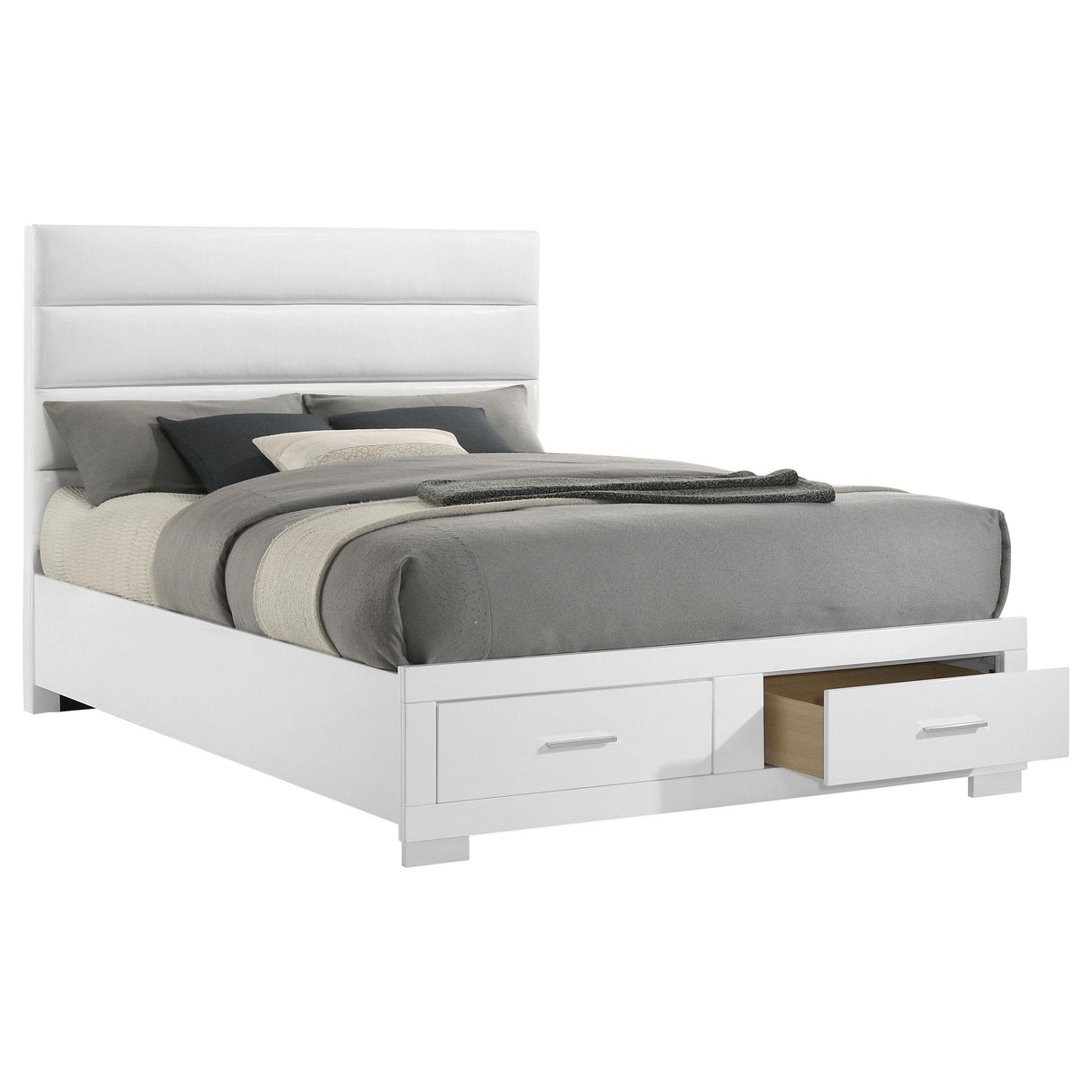  Coaster Furniture Felicity 203510KW California King Storage Bed - White High Gloss IMAGE 8