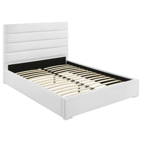  Coaster Furniture Felicity 203511KW 53-inch Upholstered California King Bed - White IMAGE 1