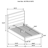  Coaster Furniture Felicity 203511Q 53-inch Upholstered Queen Platform Bed - White IMAGE 8