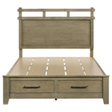  Coaster Furniture Hazlewood 207530Q 59-inch Queen Panel Storage Bed - Vineyard Oak IMAGE 2