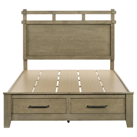  Coaster Furniture Hazlewood 207530Q 59-inch Queen Panel Storage Bed - Vineyard Oak IMAGE 2