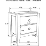  Coaster Furniture Hazlewood 207532 2-drawer Nightstand Bedside Table - Vineyard Oak IMAGE 13