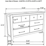  Coaster Furniture Hazlewood 207533 6-drawer Bedroom Dresser Cabinet - Vineyard Oak IMAGE 13