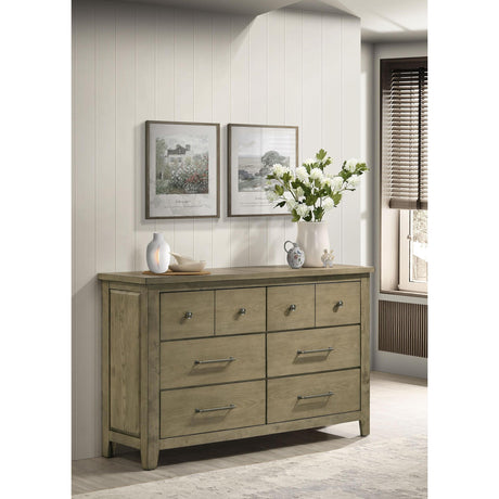  Coaster Furniture Hazlewood 207533 6-drawer Bedroom Dresser Cabinet - Vineyard Oak IMAGE 2