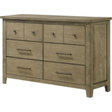  Coaster Furniture Hazlewood 207533 6-drawer Bedroom Dresser Cabinet - Vineyard Oak IMAGE 4