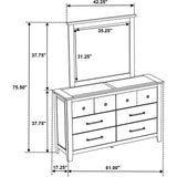  Coaster Furniture Hazlewood 207533M 6-drawer Bedroom Dresser with Mirror - Vineyard Oak IMAGE 13
