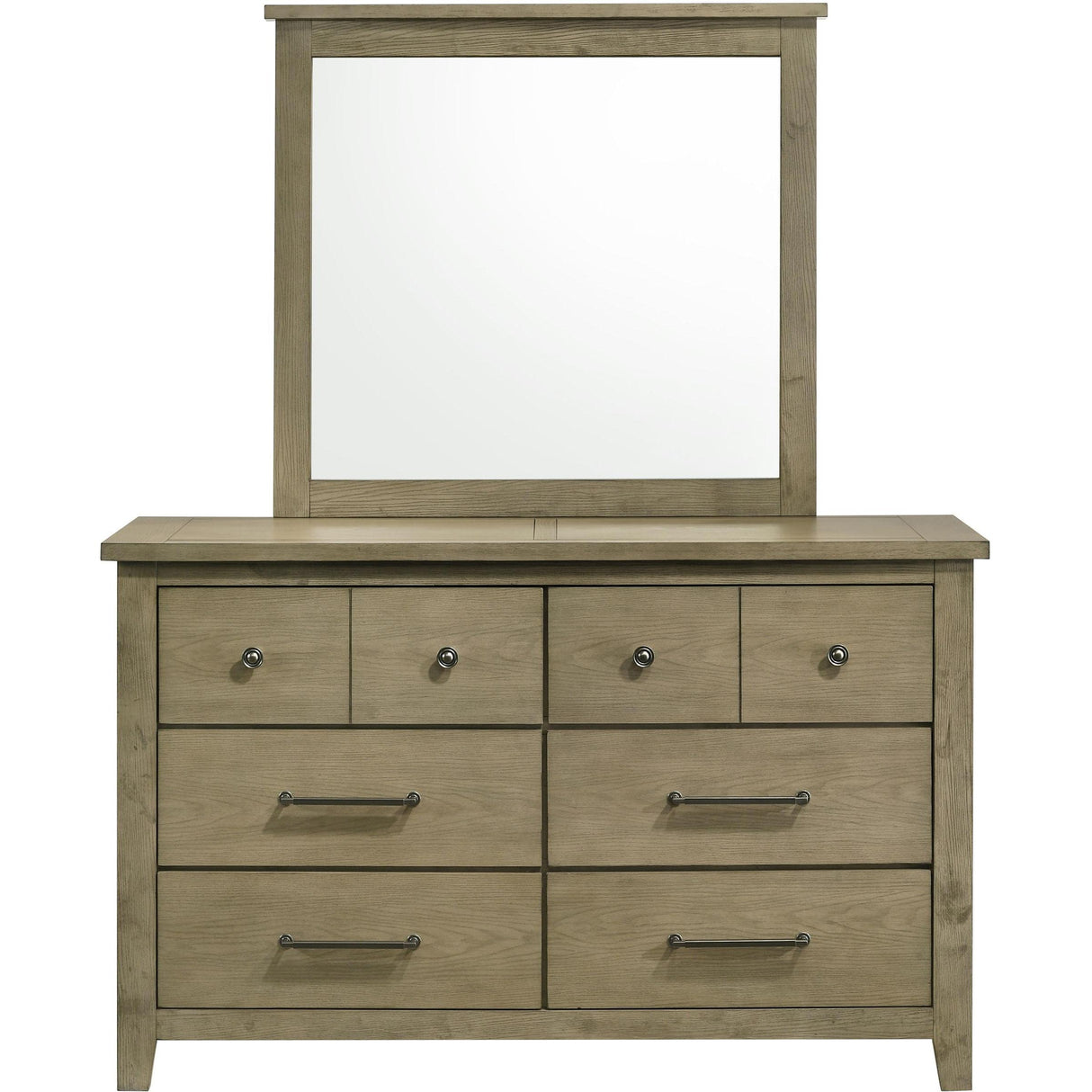  Coaster Furniture Hazlewood 207533M 6-drawer Bedroom Dresser with Mirror - Vineyard Oak IMAGE 3