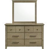  Coaster Furniture Hazlewood 207533M 6-drawer Bedroom Dresser with Mirror - Vineyard Oak IMAGE 3