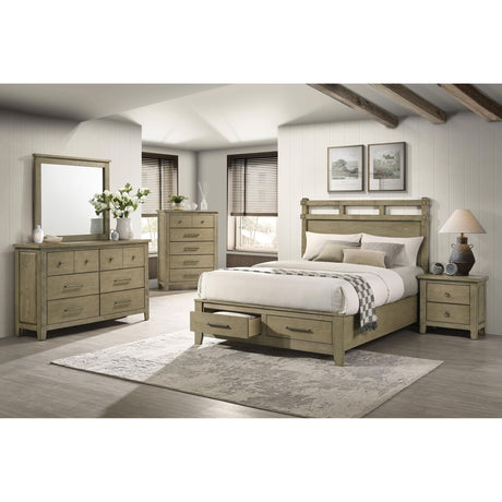  Coaster Furniture Hazlewood 207534 Dresser Mirror - Vineyard Oak IMAGE 4