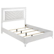  Coaster Furniture Cassia 215791Q Queen LED Panel Bed - White High Gloss IMAGE 1