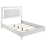  Coaster Furniture Cassia 215791Q Queen LED Panel Bed - White High Gloss IMAGE 1