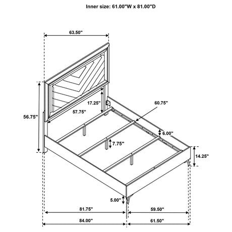  Coaster Furniture Cassia 215791Q Queen LED Panel Bed - White High Gloss IMAGE 10