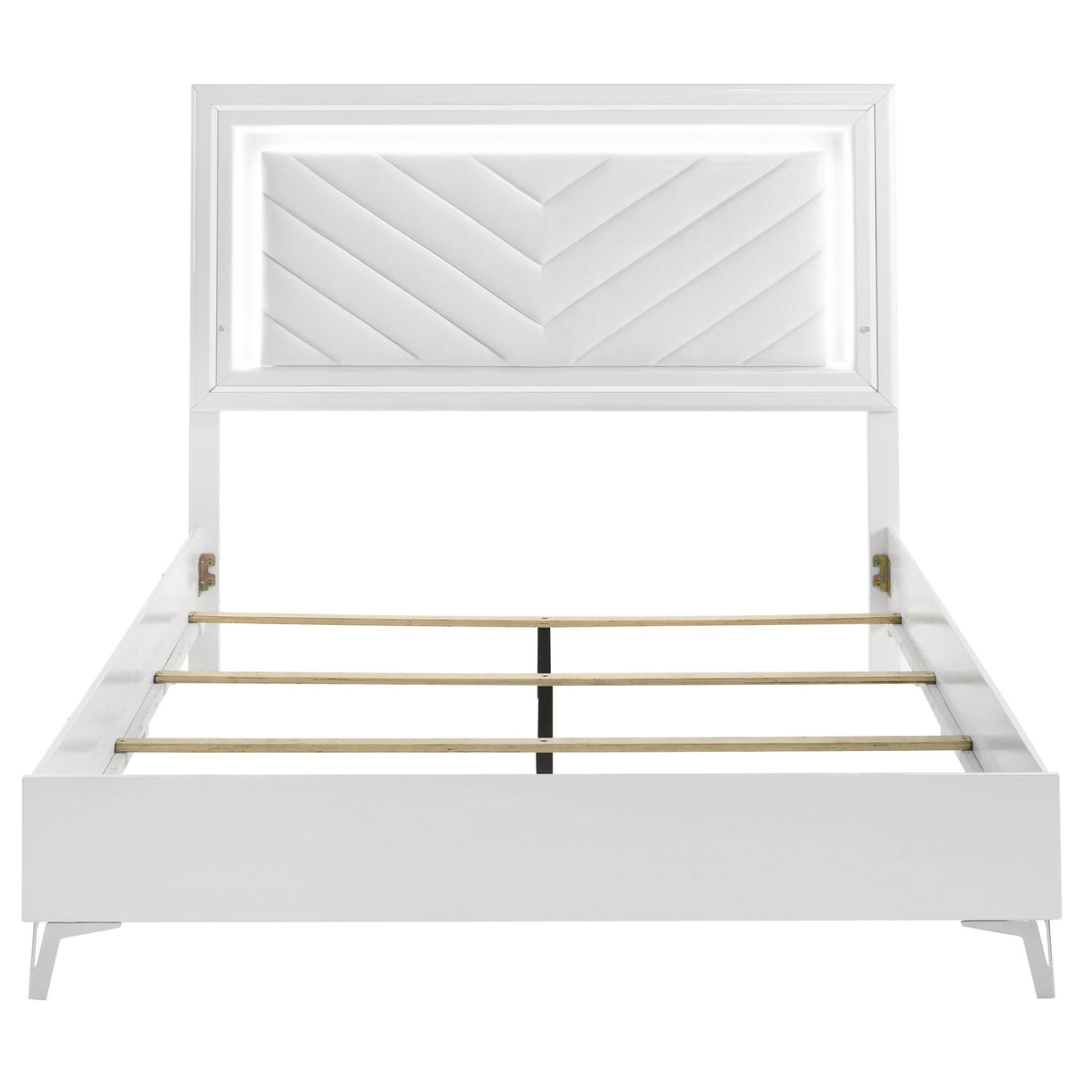  Coaster Furniture Cassia 215791Q Queen LED Panel Bed - White High Gloss IMAGE 11