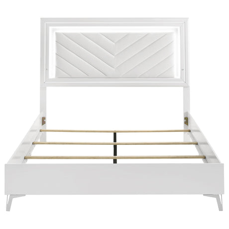  Coaster Furniture Cassia 215791Q Queen LED Panel Bed - White High Gloss IMAGE 11