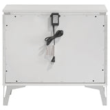  Coaster Furniture Cassia 215792 2-drawer Nightstand Bedside Table - White High Gloss IMAGE 3
