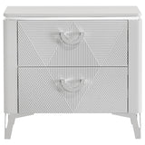  Coaster Furniture Cassia 215792 2-drawer Nightstand Bedside Table - White High Gloss IMAGE 9
