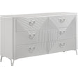  Coaster Furniture Cassia 215793 6-drawer Bedroom Dresser Cabinet - White High Gloss IMAGE 1
