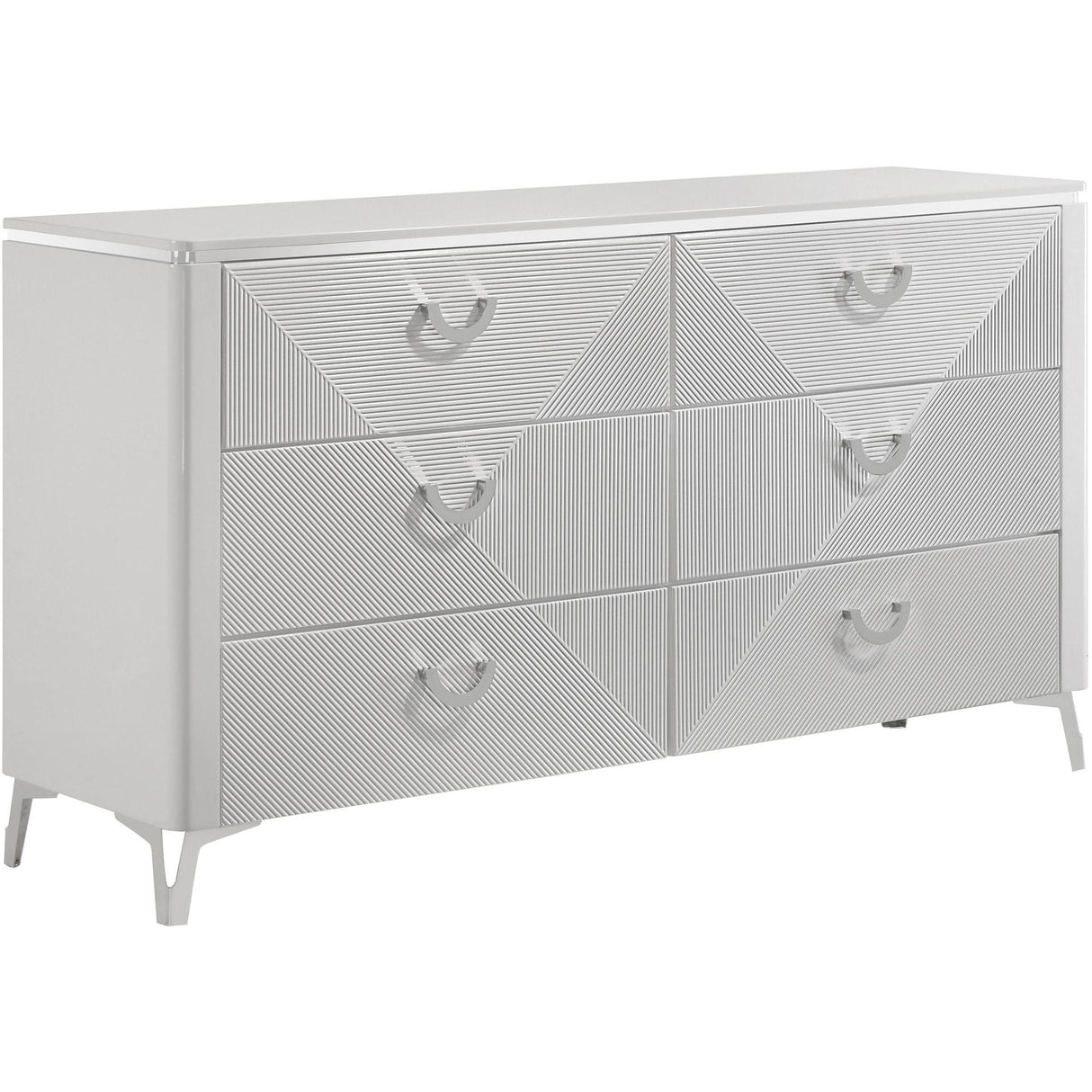  Coaster Furniture Cassia 215793 6-drawer Bedroom Dresser Cabinet - White High Gloss IMAGE 1