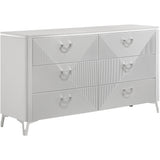  Coaster Furniture Cassia 215793 6-drawer Bedroom Dresser Cabinet - White High Gloss IMAGE 1