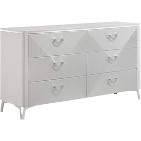  Coaster Furniture Cassia 215793 6-drawer Bedroom Dresser Cabinet - White High Gloss IMAGE 1