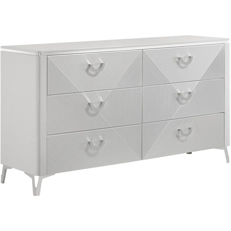  Coaster Furniture Cassia 215793 6-drawer Bedroom Dresser Cabinet - White High Gloss IMAGE 1