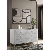  Coaster Furniture Cassia 215793 6-drawer Bedroom Dresser Cabinet - White High Gloss IMAGE 2