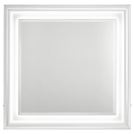  Coaster Furniture Cassia 215794 Dresser Mirror - White High Gloss IMAGE 1