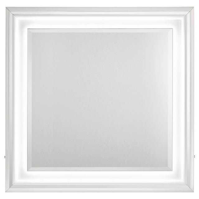  Coaster Furniture Cassia 215794 Dresser Mirror - White High Gloss IMAGE 1
