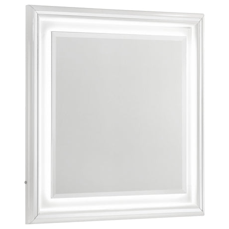  Coaster Furniture Cassia 215794 Dresser Mirror - White High Gloss IMAGE 6