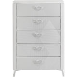  Coaster Furniture Cassia 215795 5-drawer Bedroom Chest - White High Gloss IMAGE 3