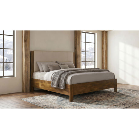  Coaster Furniture Adderley 215851KW California King Wood Panel Bed   - Cream/Warm Brown IMAGE 4