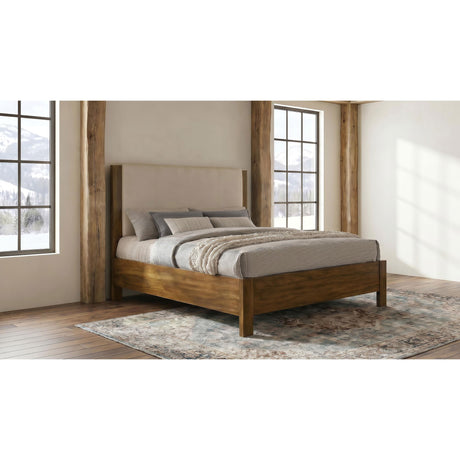 Coaster Furniture Adderley 215851Q Queen Wood Panel Bed   - Cream/Warm Brown IMAGE 2