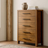  Coaster Furniture Adderley 215855 5-drawer Bedroom Chest - Warm Brown IMAGE 2