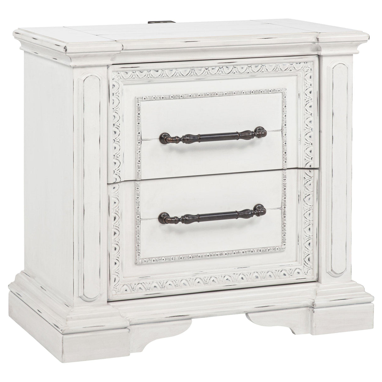 Coaster Furniture McKinney 215872 2-drawer Nightstand with Dual USB - Vintage White IMAGE 1