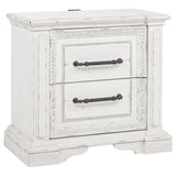  Coaster Furniture McKinney 215872 2-drawer Nightstand with Dual USB - Vintage White IMAGE 1