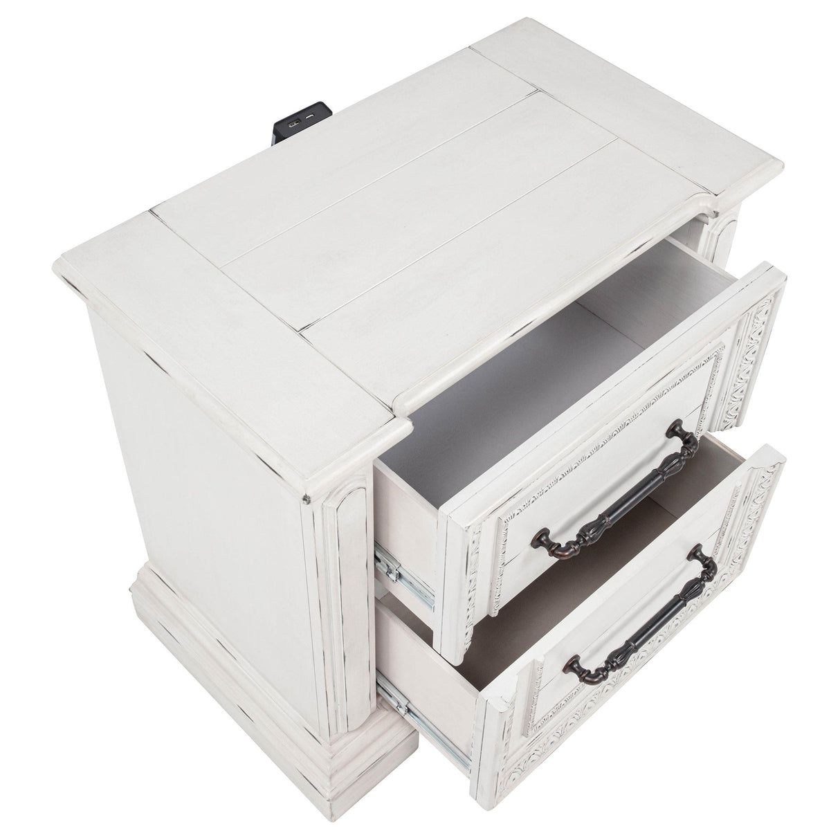  Coaster Furniture McKinney 215872 2-drawer Nightstand with Dual USB - Vintage White IMAGE 5