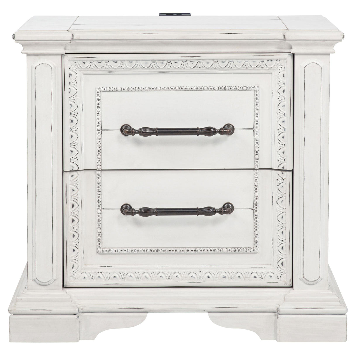  Coaster Furniture McKinney 215872 2-drawer Nightstand with Dual USB - Vintage White IMAGE 9