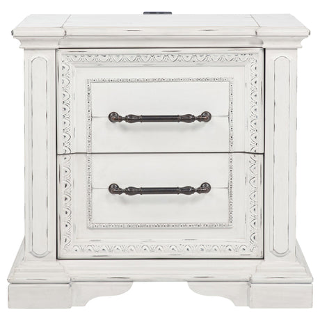  Coaster Furniture McKinney 215872 2-drawer Nightstand with Dual USB - Vintage White IMAGE 9