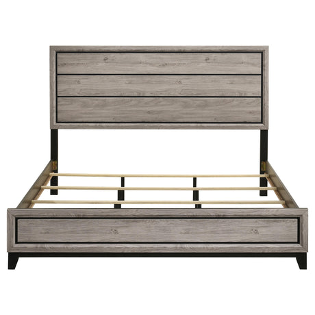  Coaster Furniture Valen 215911KE Wood Eastern King Panel Bed - Light Taupe IMAGE 2