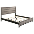  Coaster Furniture Valen 215911KW Wood California King Panel Bed - Light Taupe IMAGE 1