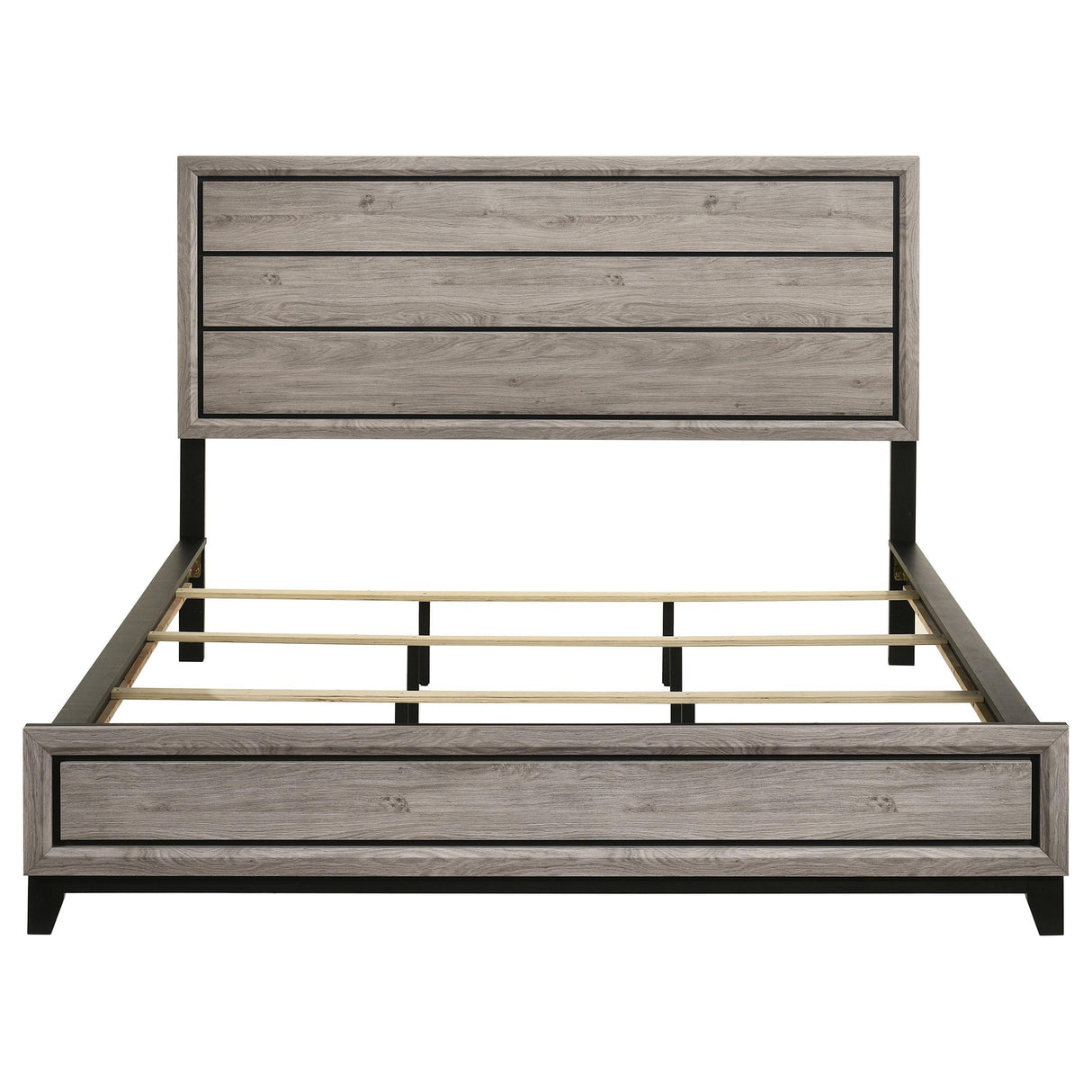  Coaster Furniture Valen 215911KW Wood California King Panel Bed - Light Taupe IMAGE 2